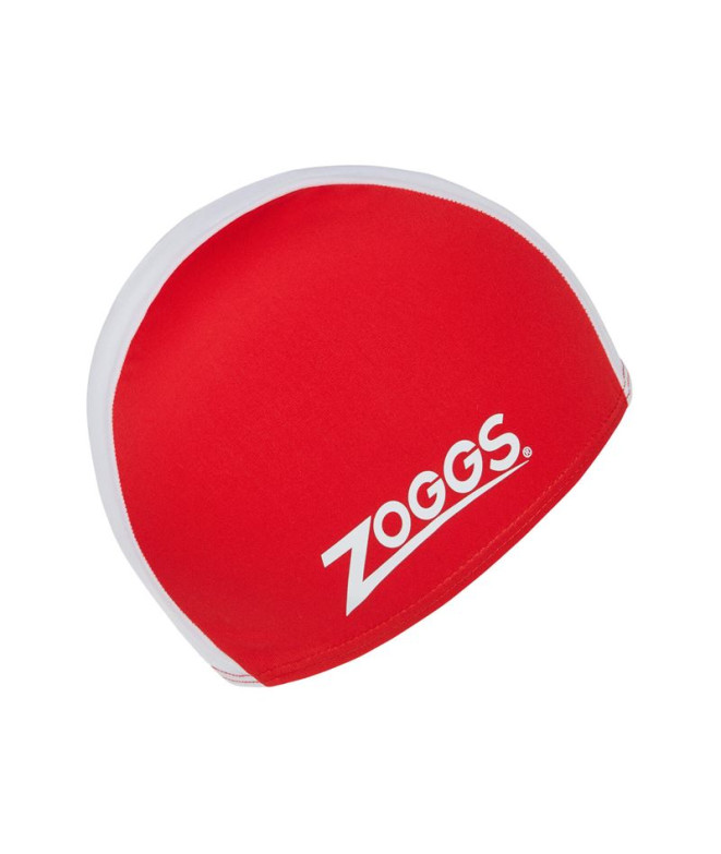 Boné Natação Infantil de Zoggs Poliéster Vermelho/Branco