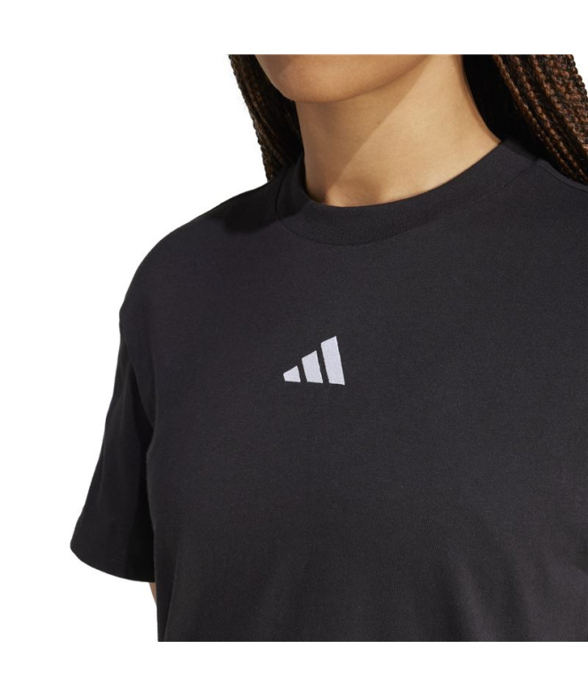 Camiseta adidas Mulher 3Bandas Bf Preto/Branco