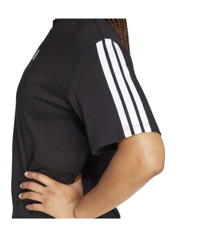 Camiseta adidas 3Bandas Bf Mujer Negro/Blanco