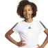 Camiseta Fitness adidas Menina de Jg Tr-Es 3Bandas Branco/Preto