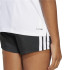 Camiseta Fitness adidas Menina de Jg Tr-Es 3Bandas Branco/Preto