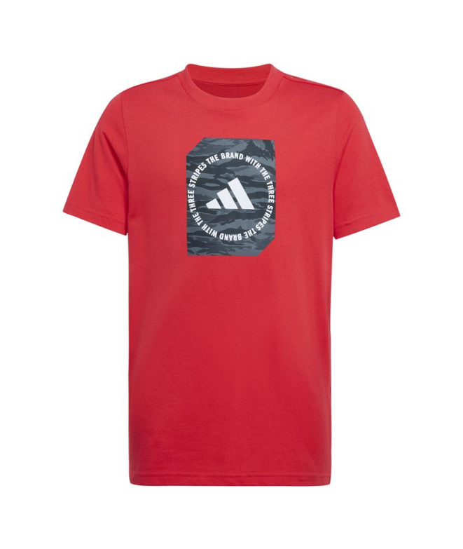 Camiseta adidas Camo Box Niño Rubpur