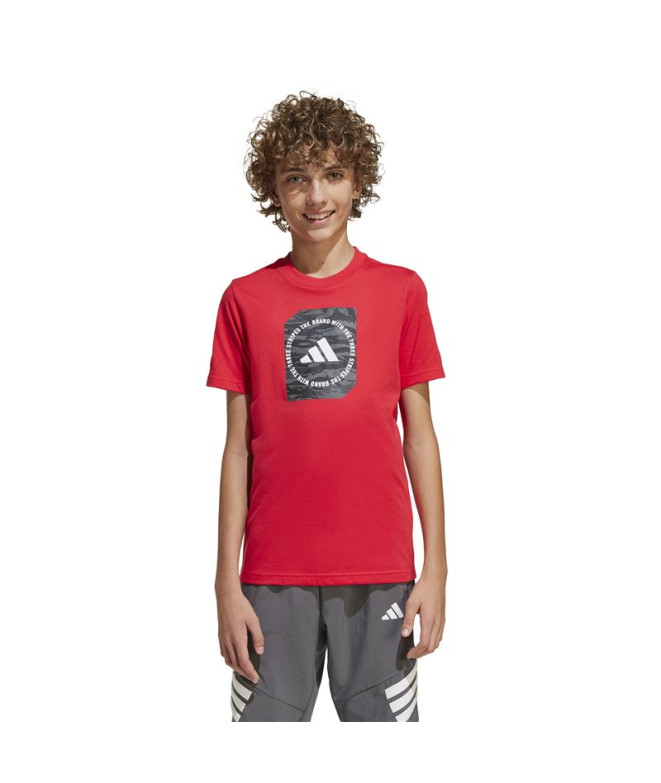 Camiseta adidas Camo Box Niño Rubpur