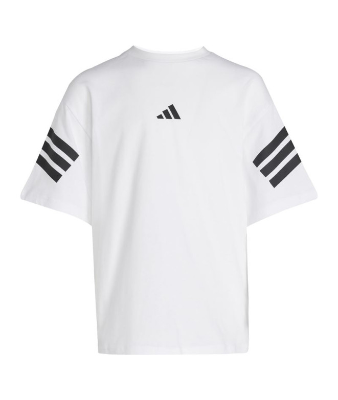 Camiseta adidas Infantil Future Icons 3Bandas Branco/Preto