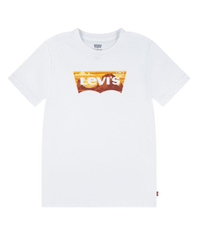 Camiseta Menino Levi's Lvb Golden Glow Batwing Branco brilhante