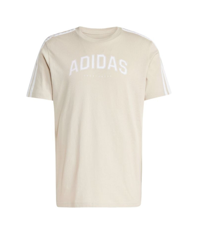 Camiseta adidas Colleg Hombre Crema