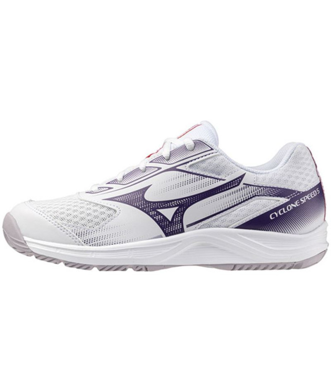 Chaussures Volley-ball Mizuno Femme de Cyclone Speed 5 White