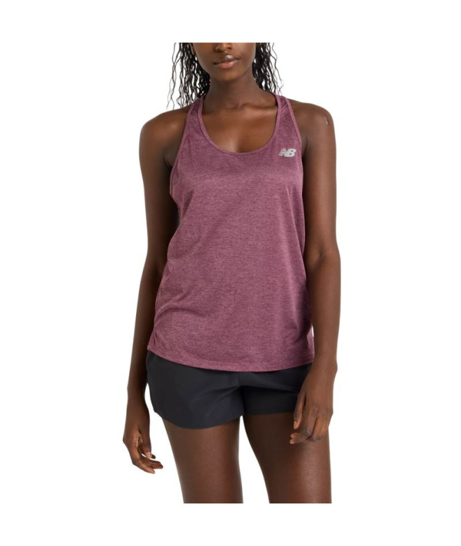 Camiseta New Balance Mulher Tanque de atletismo Lilás