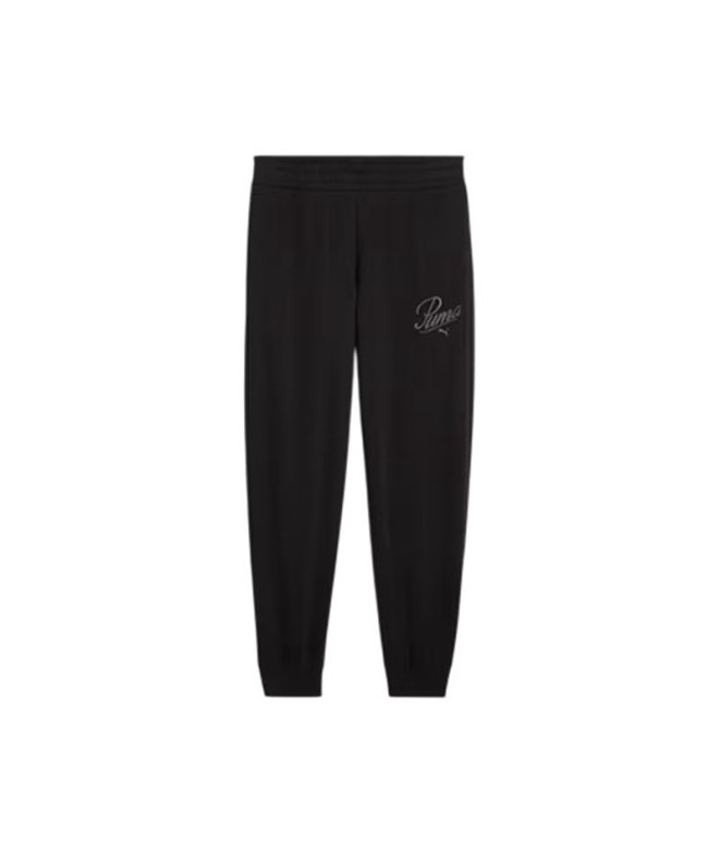 Pantalón Puma Ess Script Comfort Mujer Negro