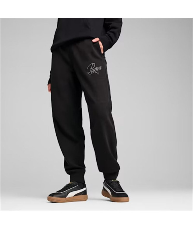 Calça Mulher Puma Ess Script Comfort Preto