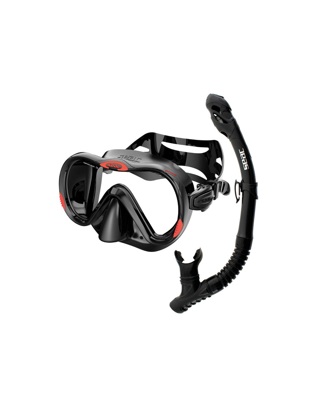 Promate SK890 Goby Ultra Dry Snorkel With Signal Whistle - Black Silicone