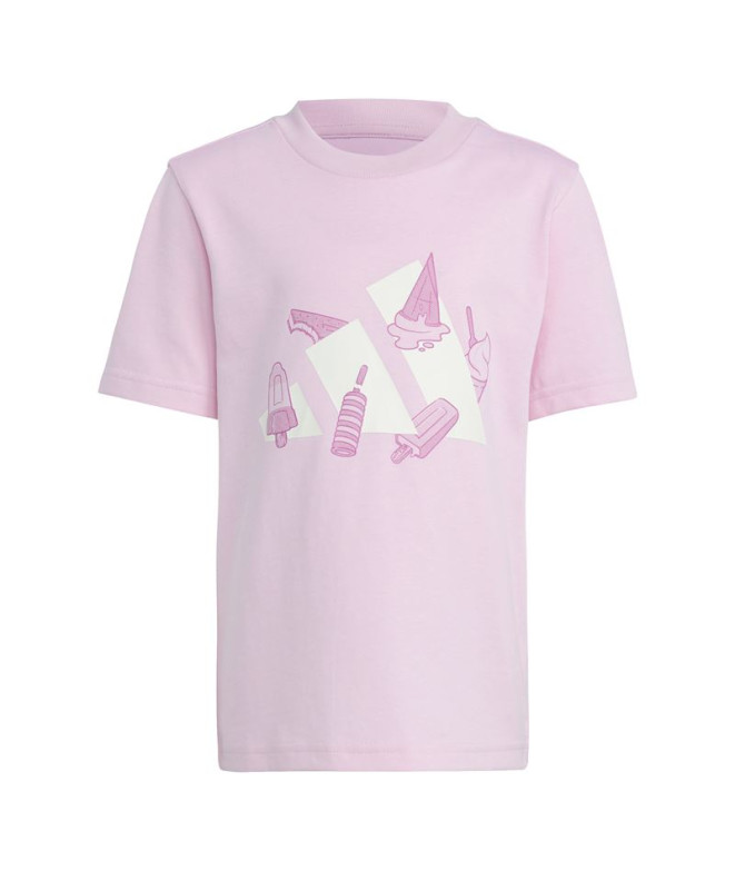 Camiseta adidas Infantil Lk Rosa gelo