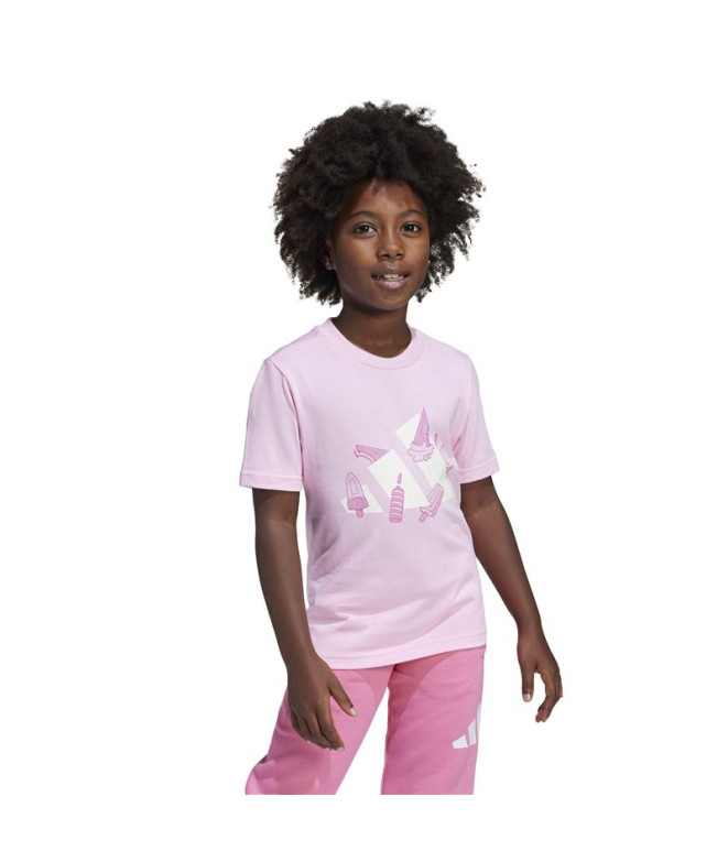 Camiseta adidas Infantil Lk Rosa gelo