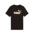 Camiseta Infantil Puma Essentials 2 Color No.1 Logo Preto/Amarelo ensolarado