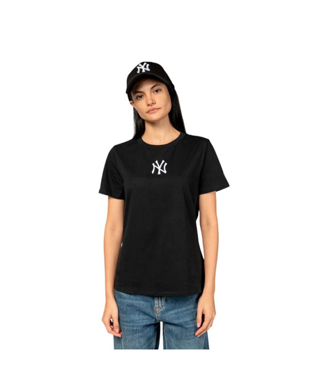 Camiseta New Era MLB LE REGULAR New York Yankees BLKWHI Mulher