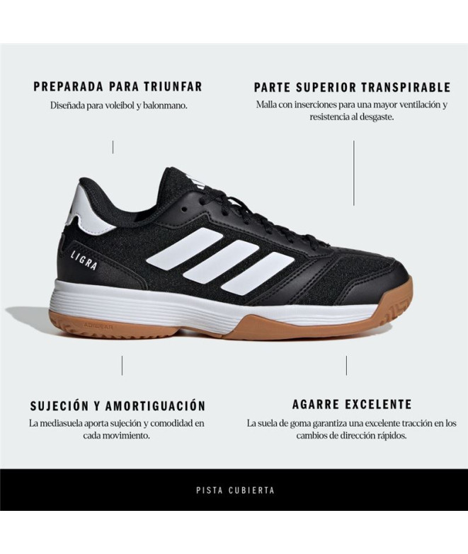 Chaussures Handball adidas Enfant de Ligra 8 Black