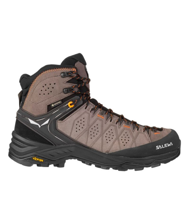 Sapatilhas Montanha Homem de Salewa Ms Alp Trainer 2 Mid Gtx Castanho/Laranja