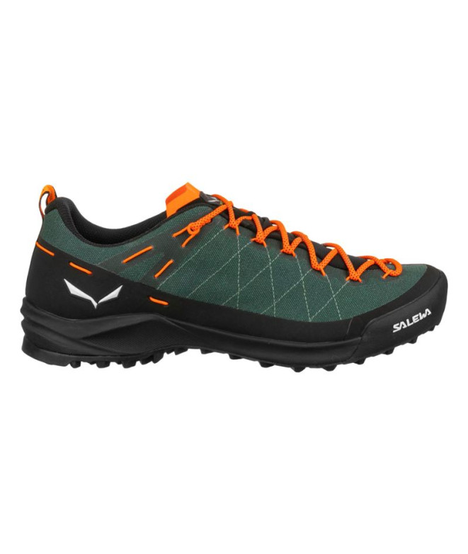 Zapatillas de Montaña Salewa Wildfire Canvas Hombre Raw Verde/Negro