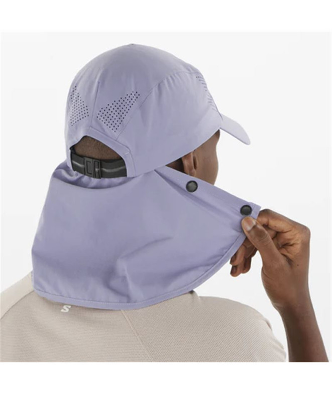 Boné Running Salomon da Cross+ Granite Blue