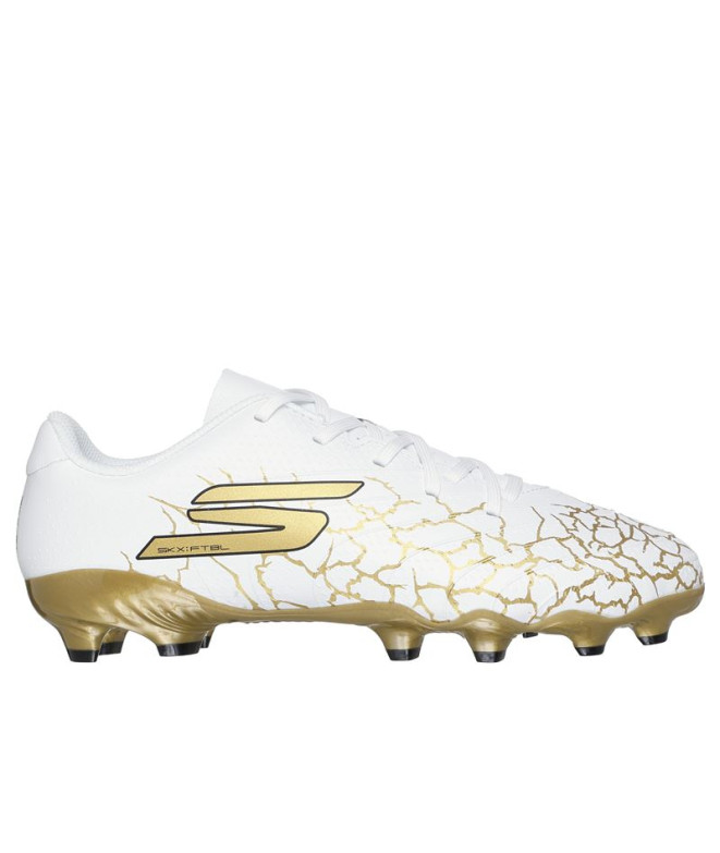 Bottes de Football Skechers Skx_ 1,5 FG Enfant Blanc/Or