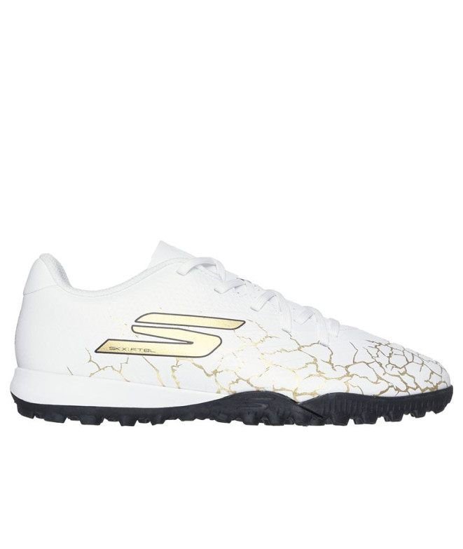 Bottes de Football Skechers Skx_ 1,5 TF Enfant Blanc/Or