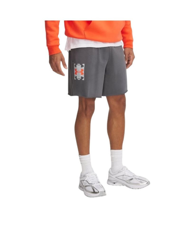 Calça Under Armour Homem Calções Rival Terrylogo8Inshort Cinzento