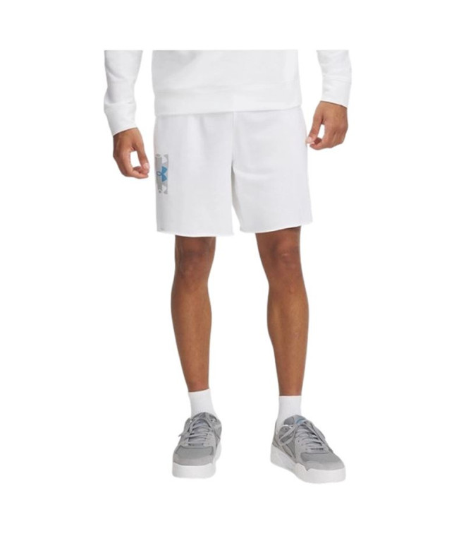 Pantalones Cortos Under Armour Rival Terrylogo8Inshort Hombre Blanco