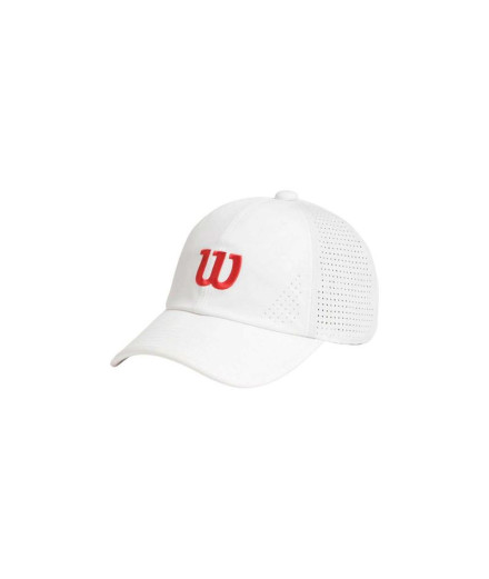 Boné Tênis Wilson de Active Perforated Cap Br Wh/Infrrd Boné Tênis Wilson de Active Perforated Cap Br Wh/Infrrd