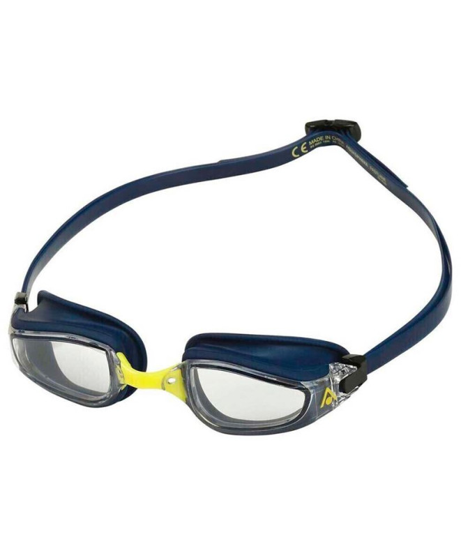 Gafas de Natación Aqua Sphere Fastlane Navy Blue Bright Yellow Lenses Clear