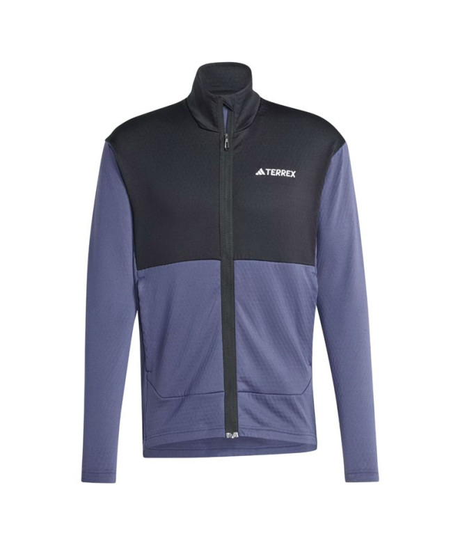 Chaqueta de Montaña adidas Terrex Multi Light Fleece Full Zip Hombre Azul