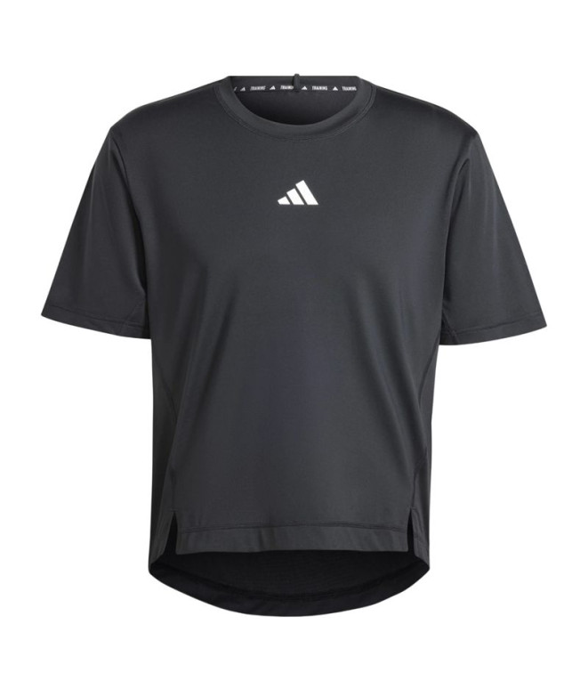 Camiseta Fitness adidas Homem da Adapt Workout Preto/Branco