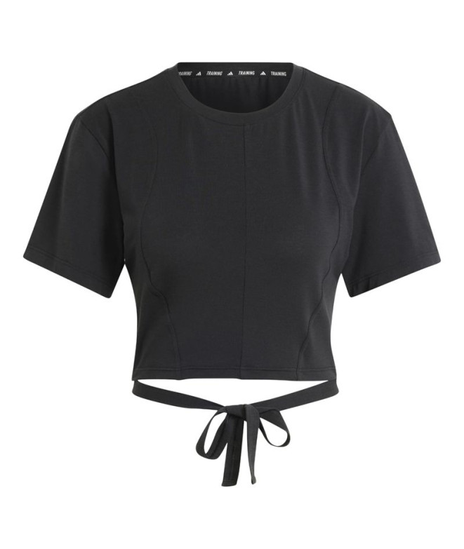 Camiseta Fitness adidas Yoga Mulher de Preto