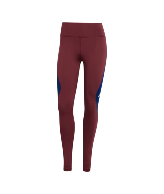 Mallas de Running adidas Own The Run Colorblock Full Length Mujer Rojo