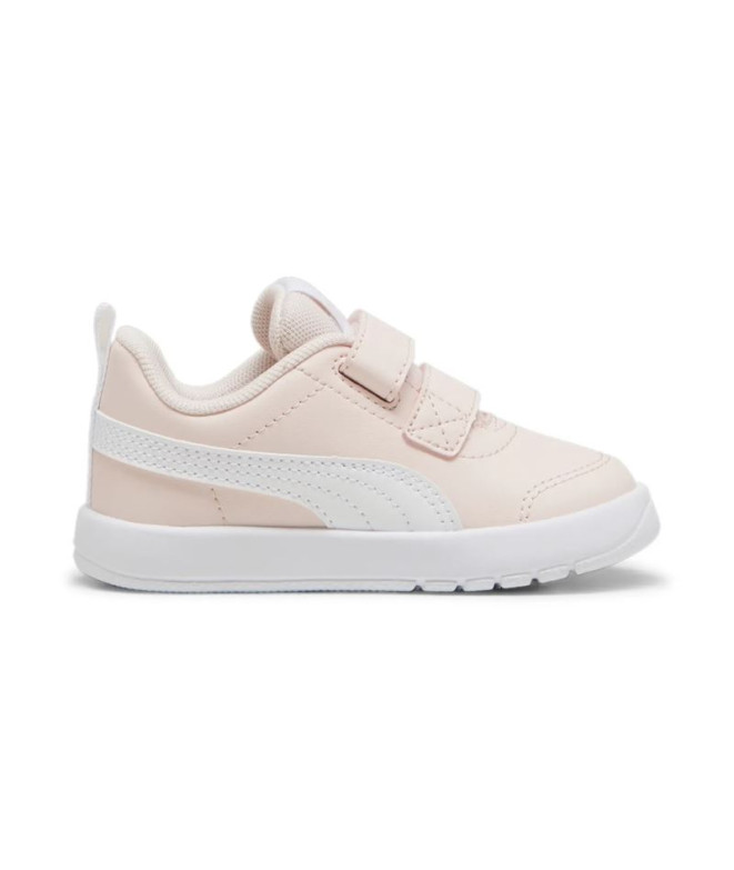 Chaussures Puma Courtflex V3 V Enfant Rose Blanc