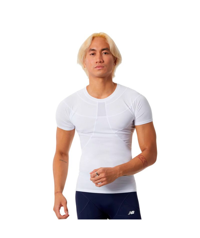 Camiseta Futebol New Balance de Compression White Homem