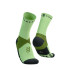 Meias Running Trail Unissex da Compressport Ultra V2.0 Woodbine/Shadow Lime