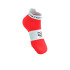 Meias Running de Compressport Pro Racing V4.0 Run Low Fluo Red/White