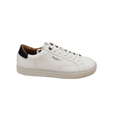 Chaussures Pepe Jeans Joe Basic Homme Blanc Chaussures Pepe Jeans Joe Basic Homme Blanc