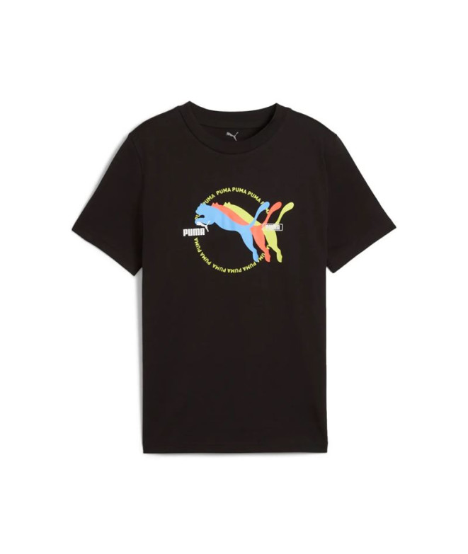 Camiseta Puma Graphics III B Niño Negro