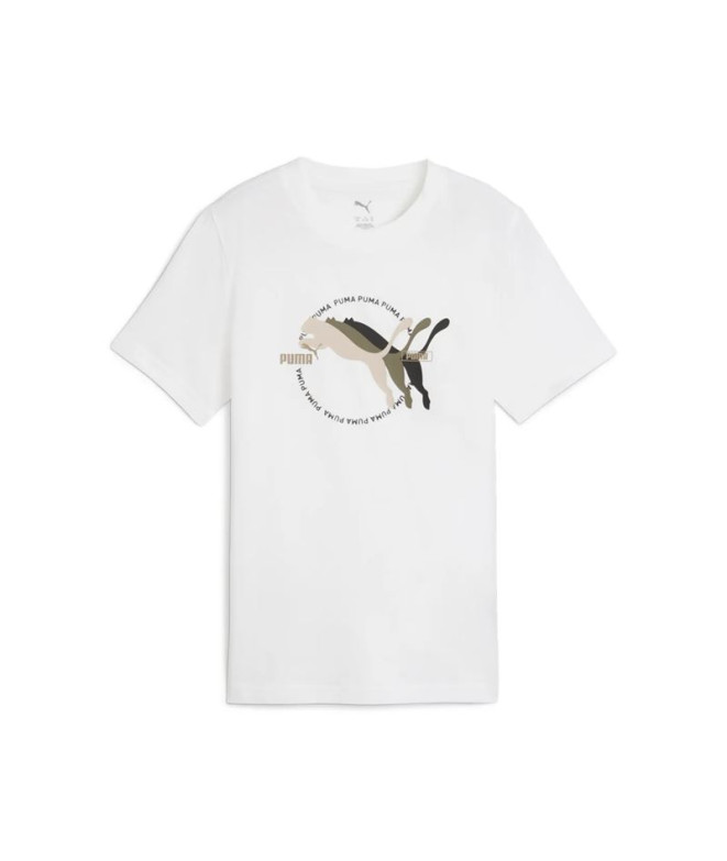 Camiseta Menino Puma Graphics III B Branco