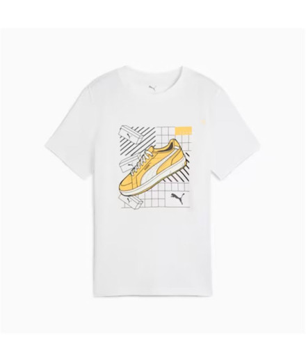 Camiseta Puma Graphics IV B Niño Blanco