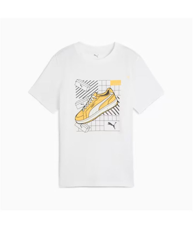 Camiseta Puma Graphics IV B Niño Blanco