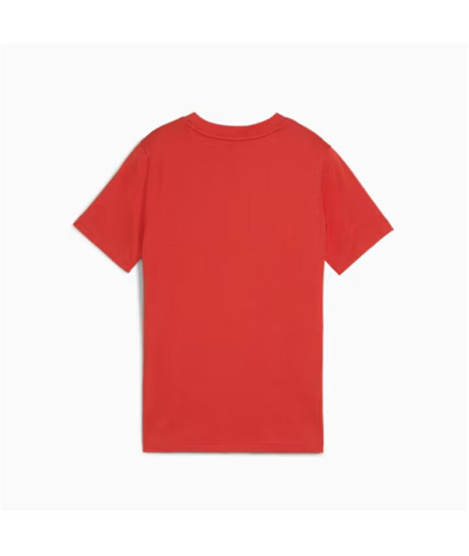 Camiseta Menino Puma Graphics IV Vermelho Fogo