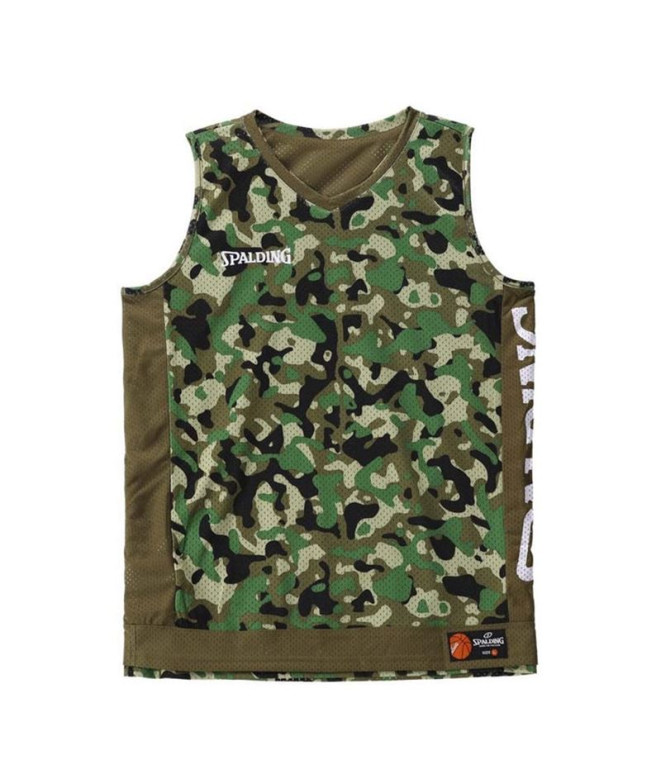 Camiseta de Basquetebol Spalding Reversível Camuflagem/Bege