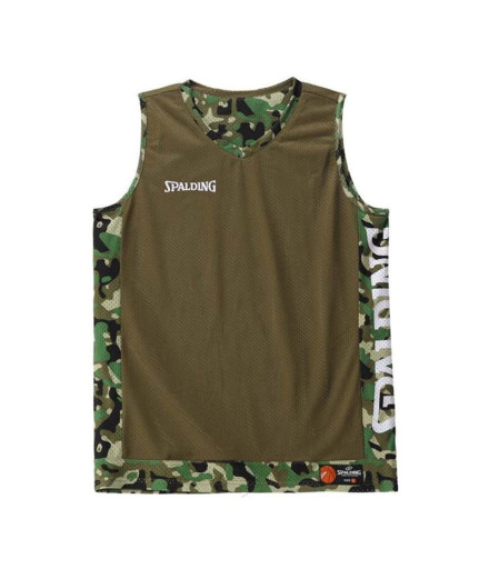 T-shirt de Basket-ball Spalding Réversible Camouflage/Kaki 2