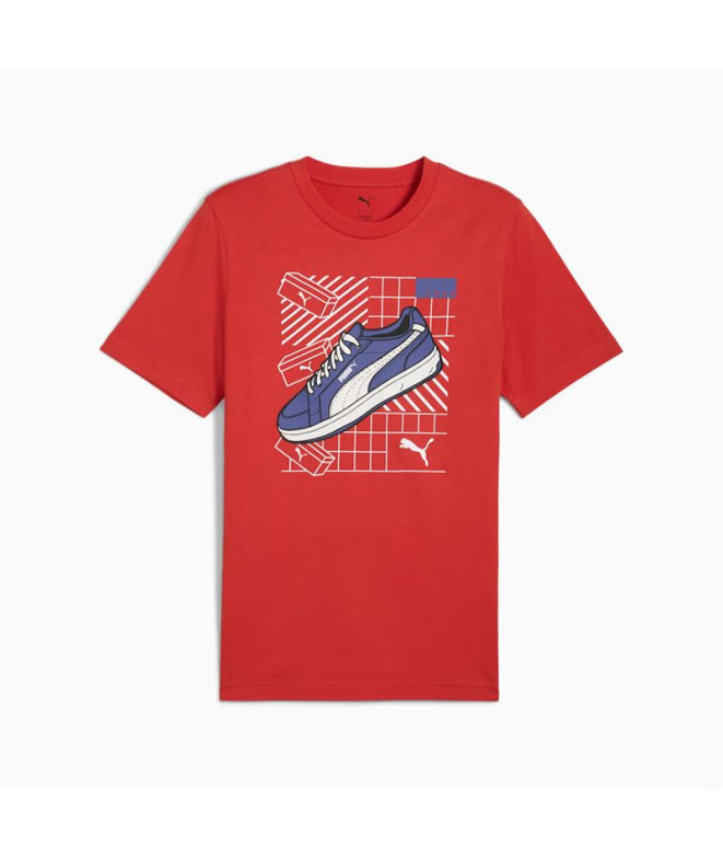 Camiseta Homem Puma Graphics Sneaker Red Fire