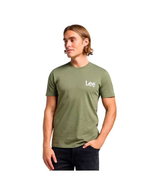 Camiseta Lee Medium Wobbly Lee Hombre Olive Grove
