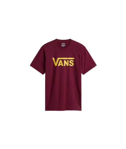 Camiseta Vans Classic Hombre Vino/Oro
