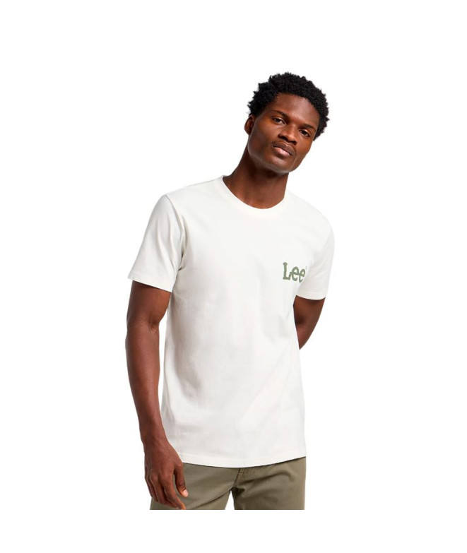 Camiseta Homem Lee Medium Wobbly Lee Ecru