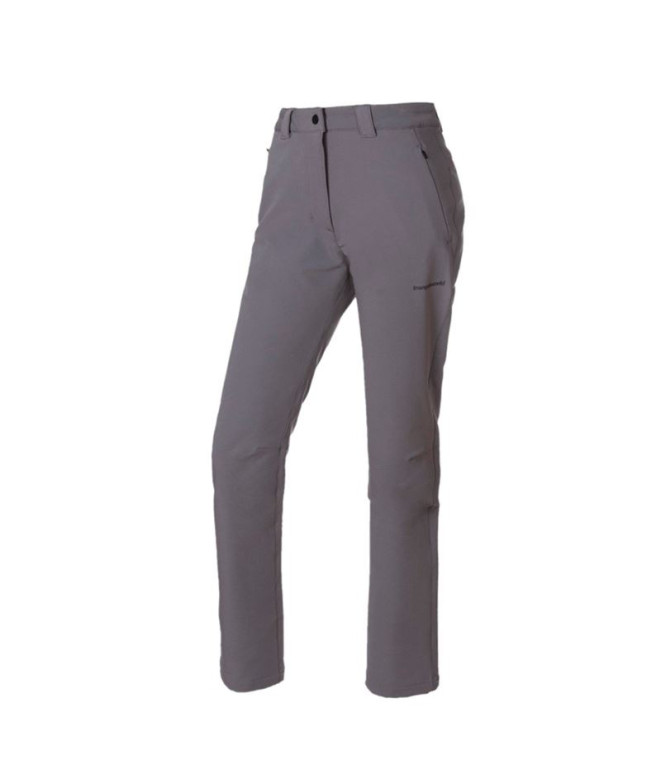 Pantalón Trangoworld Largo Glamos Mujer Gris